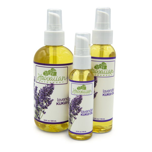 ククイオイル Kukui oil unscented, lavender and lemongrass | Hawaiian Bath & Body®