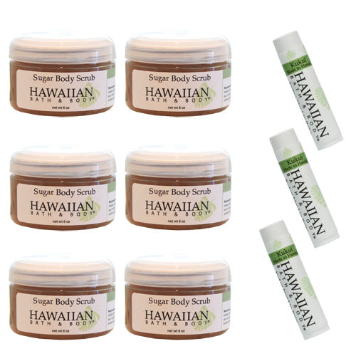 ラベンダー・ボディスクラブ＆リップバームセット 6 x scrub lv & 3 x LB set